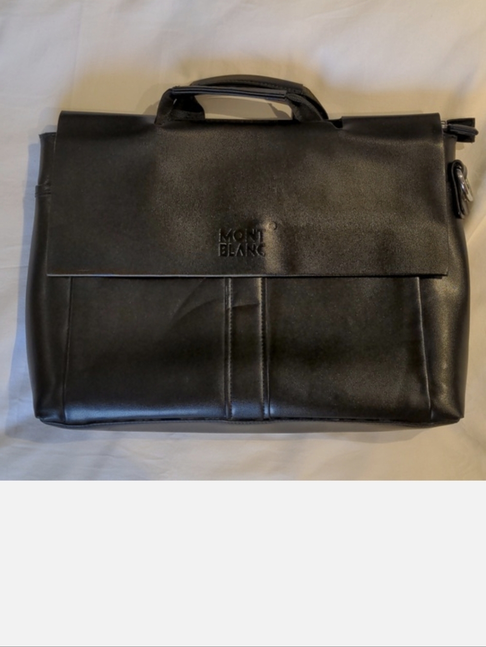 Mont Blanc Black Computer Messenger Bag